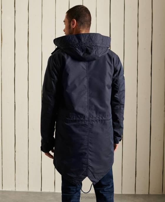Superdry parka militară cu coadă de pește îmbrăcăminte albastru bărbați JX0Z4680