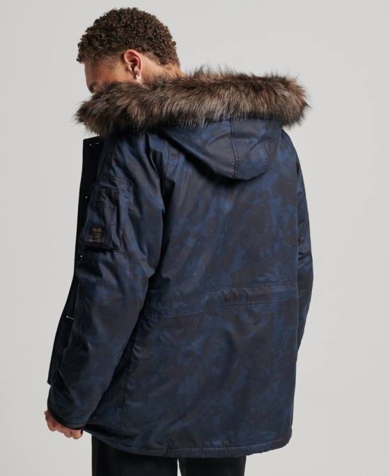Superdry parka originală și vintage îmbrăcăminte marina bărbați JX0Z4509