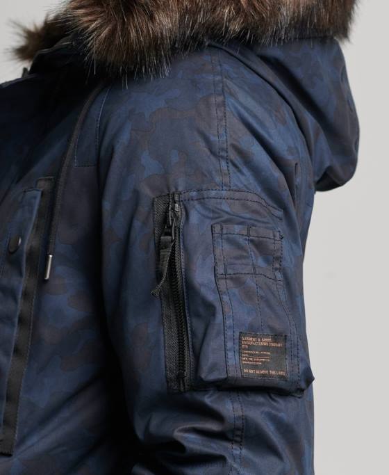 Superdry parka originală și vintage îmbrăcăminte marina bărbați JX0Z4509