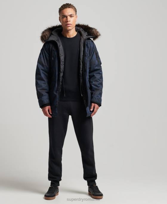 Superdry parka originală și vintage îmbrăcăminte marina bărbați JX0Z4509
