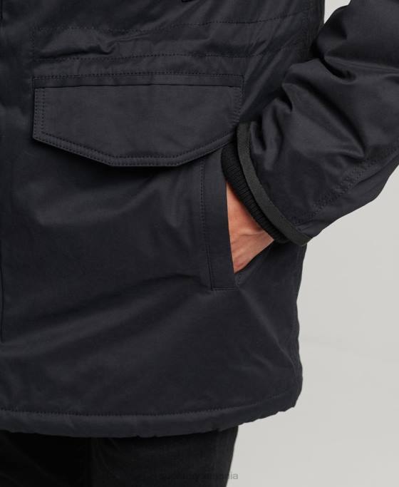 Superdry parka originală și vintage îmbrăcăminte negru bărbați JX0Z4542