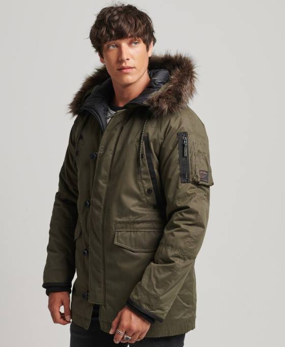Superdry parka originală și vintage îmbrăcăminte verde bărbați JX0Z4573
