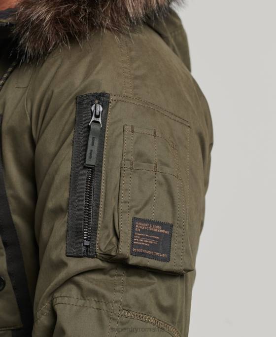 Superdry parka originală și vintage îmbrăcăminte verde bărbați JX0Z4573