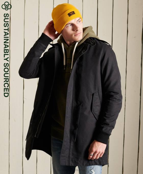 Superdry parka premium militară îmbrăcăminte gri inchis bărbați JX0Z4576