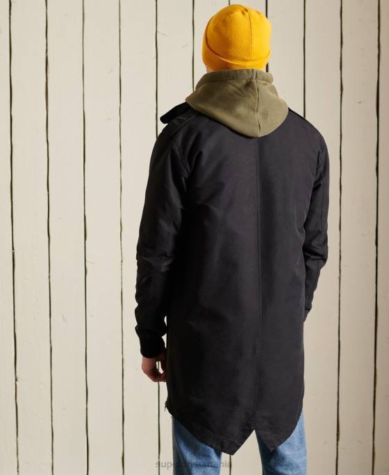 Superdry parka premium militară îmbrăcăminte gri inchis bărbați JX0Z4576