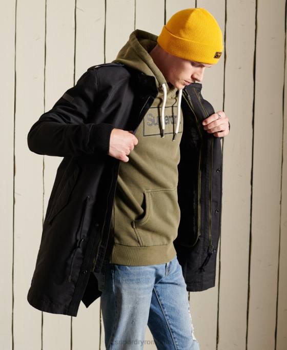 Superdry parka premium militară îmbrăcăminte gri inchis bărbați JX0Z4576