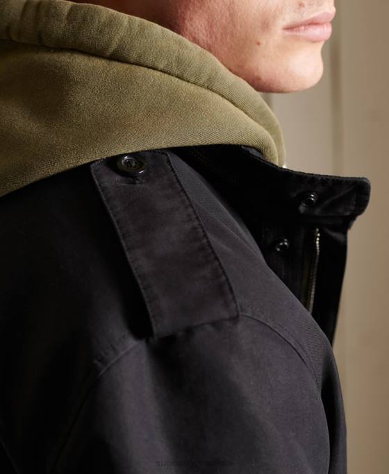 Superdry parka premium militară îmbrăcăminte gri inchis bărbați JX0Z4576