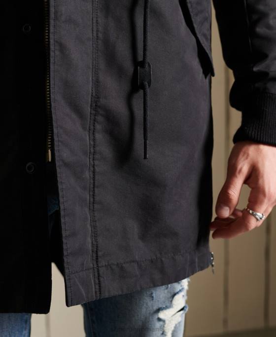 Superdry parka premium militară îmbrăcăminte gri inchis bărbați JX0Z4576