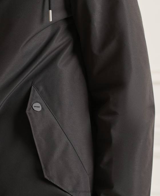 Superdry parka studios 3-în-1 coadă de pește îmbrăcăminte negru bărbați JX0Z4660