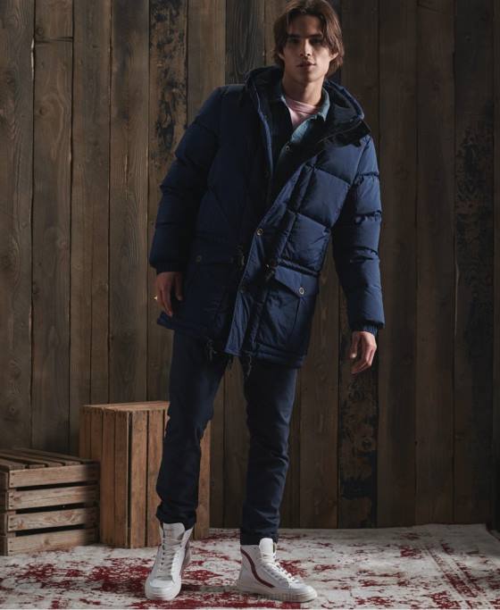 Superdry parka uscată ediție limitată îmbrăcăminte albastru bărbați JX0Z1180