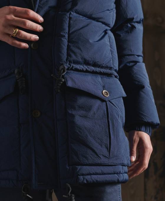 Superdry parka uscată ediție limitată îmbrăcăminte albastru bărbați JX0Z1180