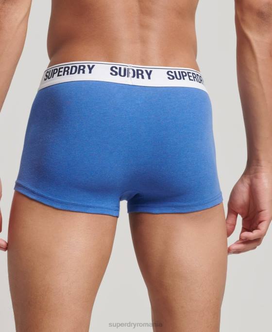 Superdry portbagaj din bumbac organic pachet dublu multiplu îmbrăcăminte albastru bărbați JX0Z1734