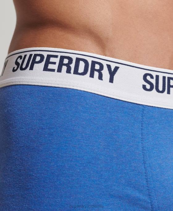 Superdry portbagaj din bumbac organic pachet dublu multiplu îmbrăcăminte albastru bărbați JX0Z1734