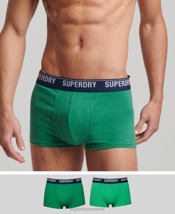Superdry portbagaj din bumbac organic pachet dublu multiplu îmbrăcăminte verde bărbați JX0Z1779