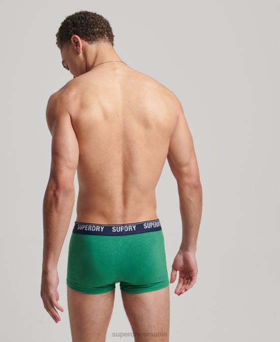 Superdry portbagaj din bumbac organic pachet dublu multiplu îmbrăcăminte verde bărbați JX0Z1779