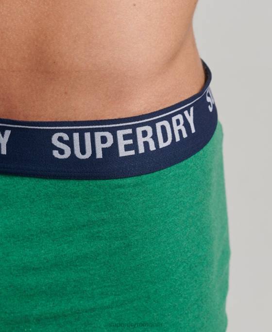 Superdry portbagaj din bumbac organic pachet dublu multiplu îmbrăcăminte verde bărbați JX0Z1779