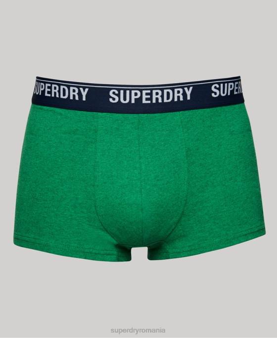 Superdry portbagaj din bumbac organic pachet dublu multiplu îmbrăcăminte verde bărbați JX0Z1779