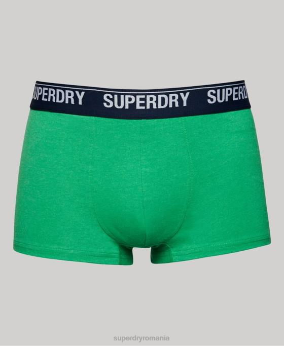Superdry portbagaj din bumbac organic pachet dublu multiplu îmbrăcăminte verde bărbați JX0Z1779