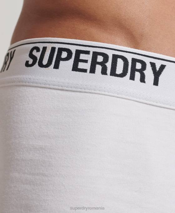 Superdry portbagaj din bumbac organic pachet triplu îmbrăcăminte alb bărbați JX0Z1769