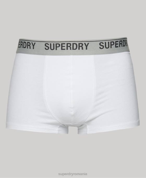 Superdry portbagaj din bumbac organic pachet triplu îmbrăcăminte alb bărbați JX0Z1769
