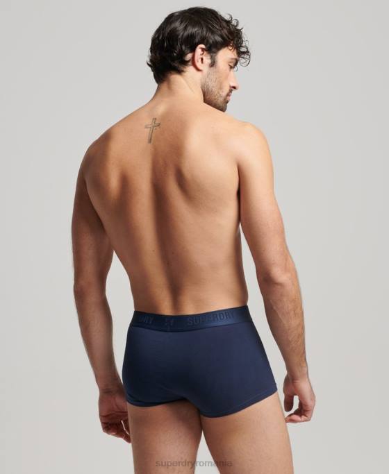 Superdry portbagaj din bumbac organic pachet triplu îmbrăcăminte marina bărbați JX0Z1754