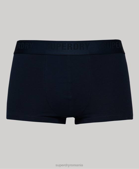 Superdry portbagaj din bumbac organic pachet triplu îmbrăcăminte marina bărbați JX0Z1754