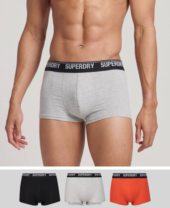 Superdry portbagaj din bumbac organic pachet triplu îmbrăcăminte multi bărbați JX0Z1753