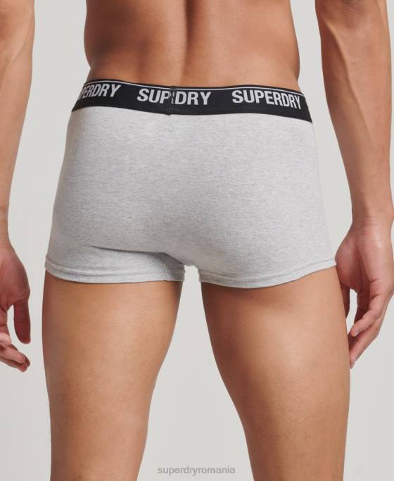 Superdry portbagaj din bumbac organic pachet triplu îmbrăcăminte multi bărbați JX0Z1753