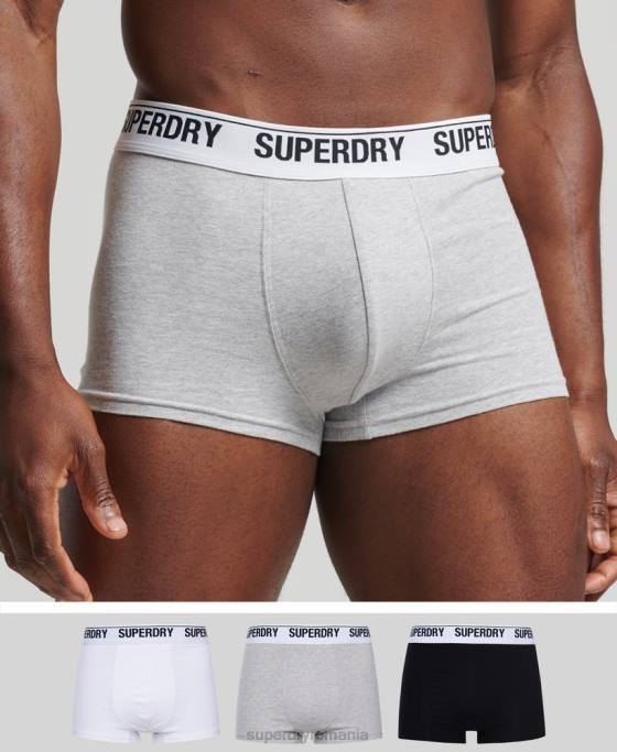 Superdry portbagaj din bumbac organic pachet triplu îmbrăcăminte negru bărbați JX0Z1747