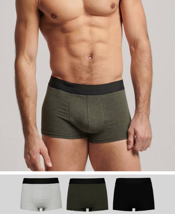 Superdry portbagaj din bumbac organic pachet triplu îmbrăcăminte negru bărbați JX0Z1786