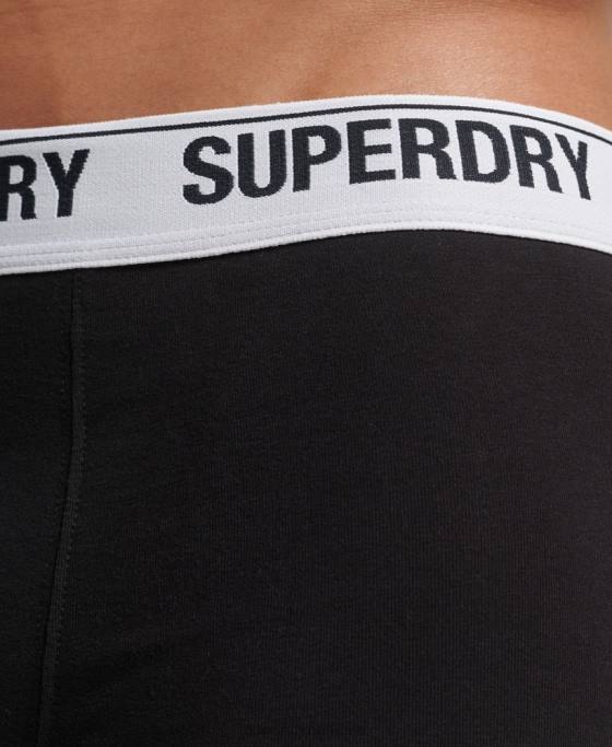 Superdry portbagaj din bumbac organic pachet triplu îmbrăcăminte negru bărbați JX0Z1788