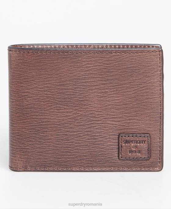 Superdry portofel benson cu două orificii accesorii maro bărbați JX0Z6429