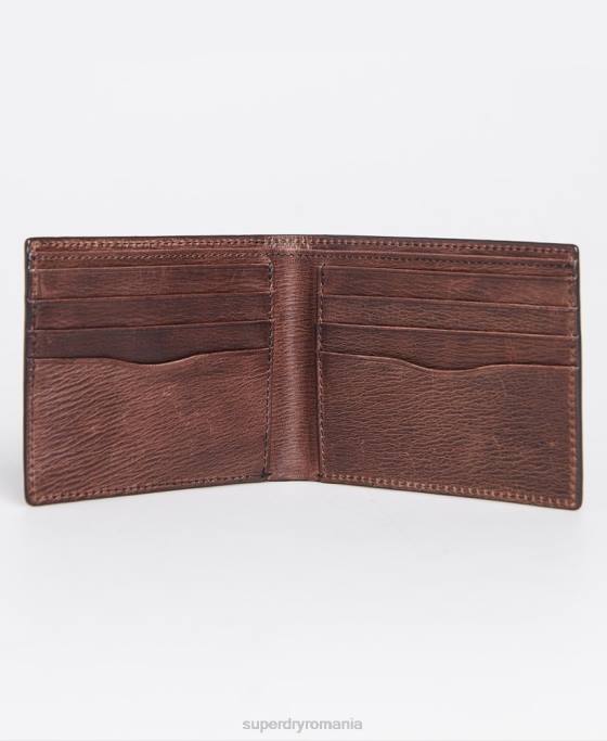 Superdry portofel benson cu două orificii accesorii maro bărbați JX0Z6429