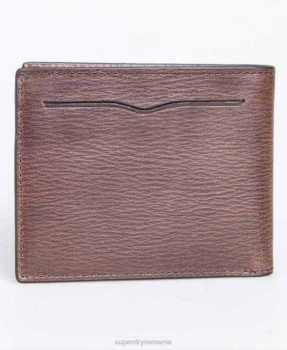 Superdry portofel benson cu două orificii accesorii maro bărbați JX0Z6429