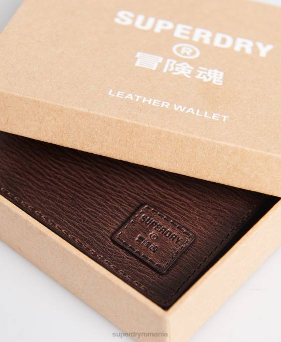 Superdry portofel benson cu două orificii accesorii maro bărbați JX0Z6429