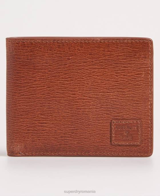 Superdry portofel benson cu două orificii accesorii maro bărbați JX0Z6430