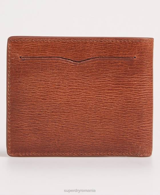 Superdry portofel benson cu două orificii accesorii maro bărbați JX0Z6430