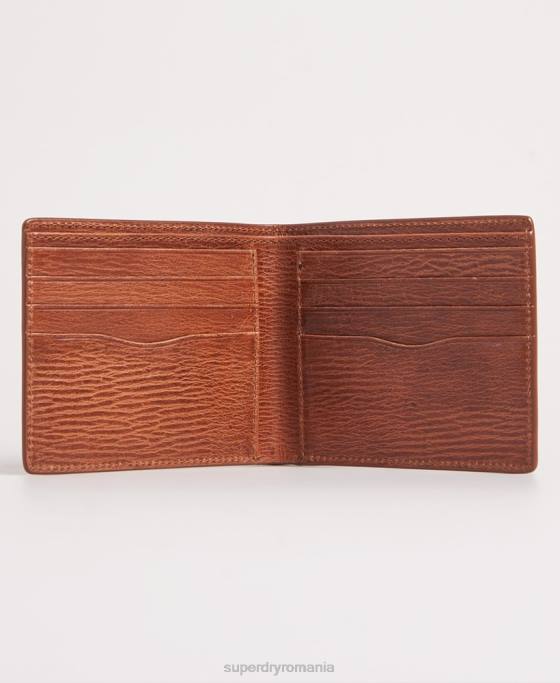 Superdry portofel benson cu două orificii accesorii maro bărbați JX0Z6430