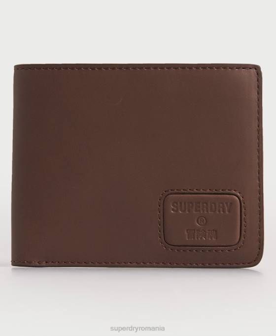 Superdry portofel din piele nyc bifold accesorii maro bărbați JX0Z1851