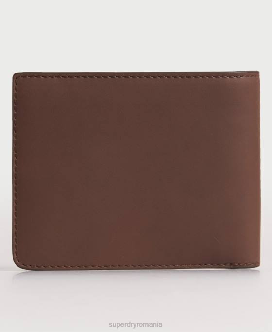 Superdry portofel din piele nyc bifold accesorii maro bărbați JX0Z1851