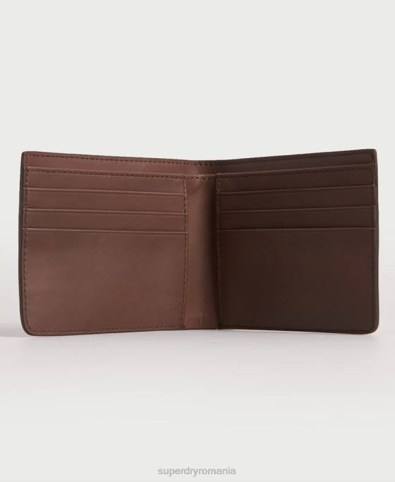Superdry portofel din piele nyc bifold accesorii maro bărbați JX0Z1851