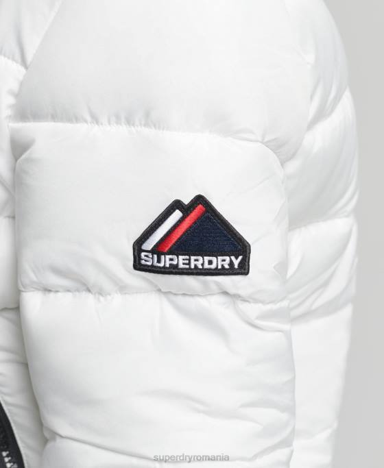 Superdry puf de sport spiritual îmbrăcăminte alb femei JX0Z5556