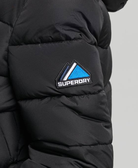 Superdry puf de sport spiritual îmbrăcăminte negru femei JX0Z5450