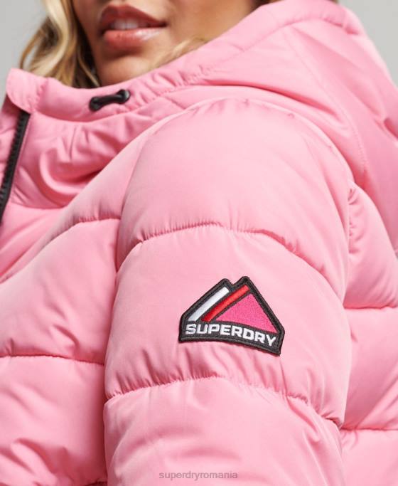Superdry puf de sport spiritual îmbrăcăminte roz femei JX0Z5428