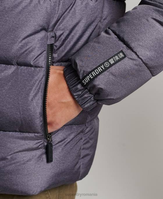 Superdry puf de sport îmbrăcăminte gri inchis bărbați JX0Z4508