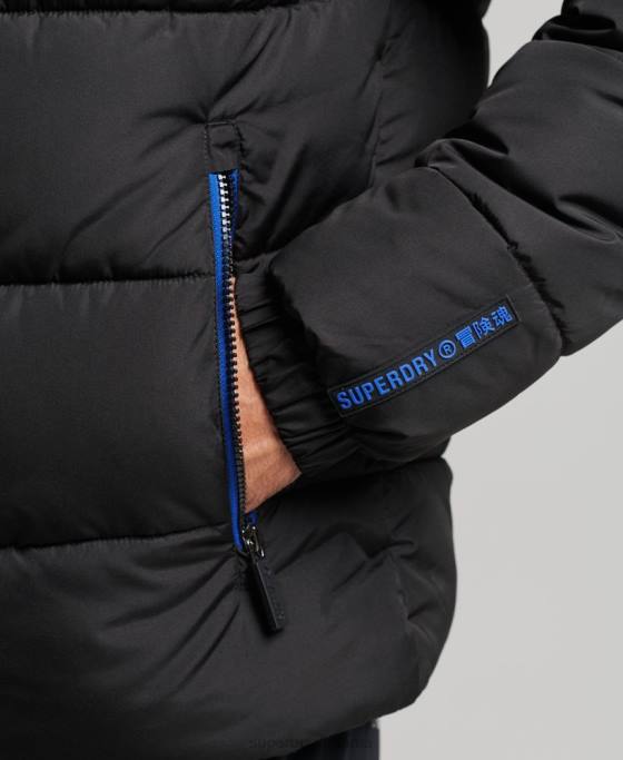 Superdry puf de sport îmbrăcăminte negru bărbați JX0Z4491