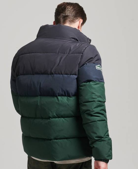 Superdry puffer vintage retro cb îmbrăcăminte verde bărbați JX0Z4471