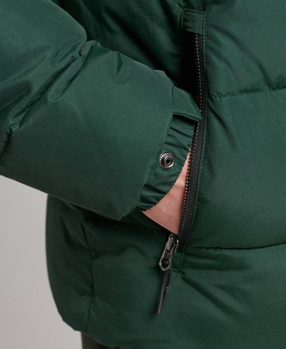 Superdry puffer vintage retro cb îmbrăcăminte verde bărbați JX0Z4471