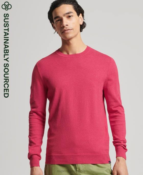 Superdry pulover crew din bumbac organic cașmir îmbrăcăminte roșu bărbați JX0Z5245
