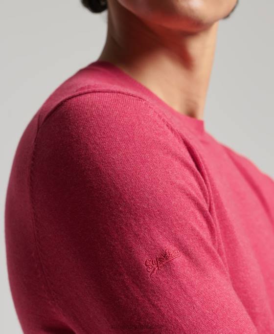 Superdry pulover crew din bumbac organic cașmir îmbrăcăminte roșu bărbați JX0Z5245